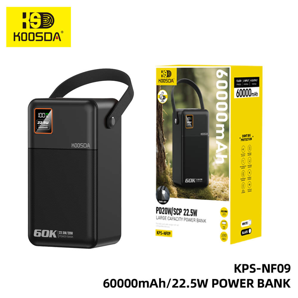 KPS-NF09 60000Mah Pd20w+Qc22.5w Fast Charge Power Bank 