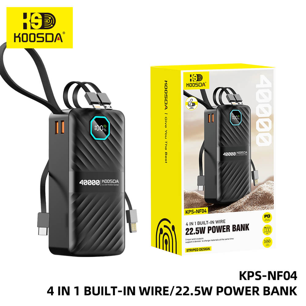KPS-NF04 40000Mah Pd20w+Qc22.5w Fast Charge Power Bank 