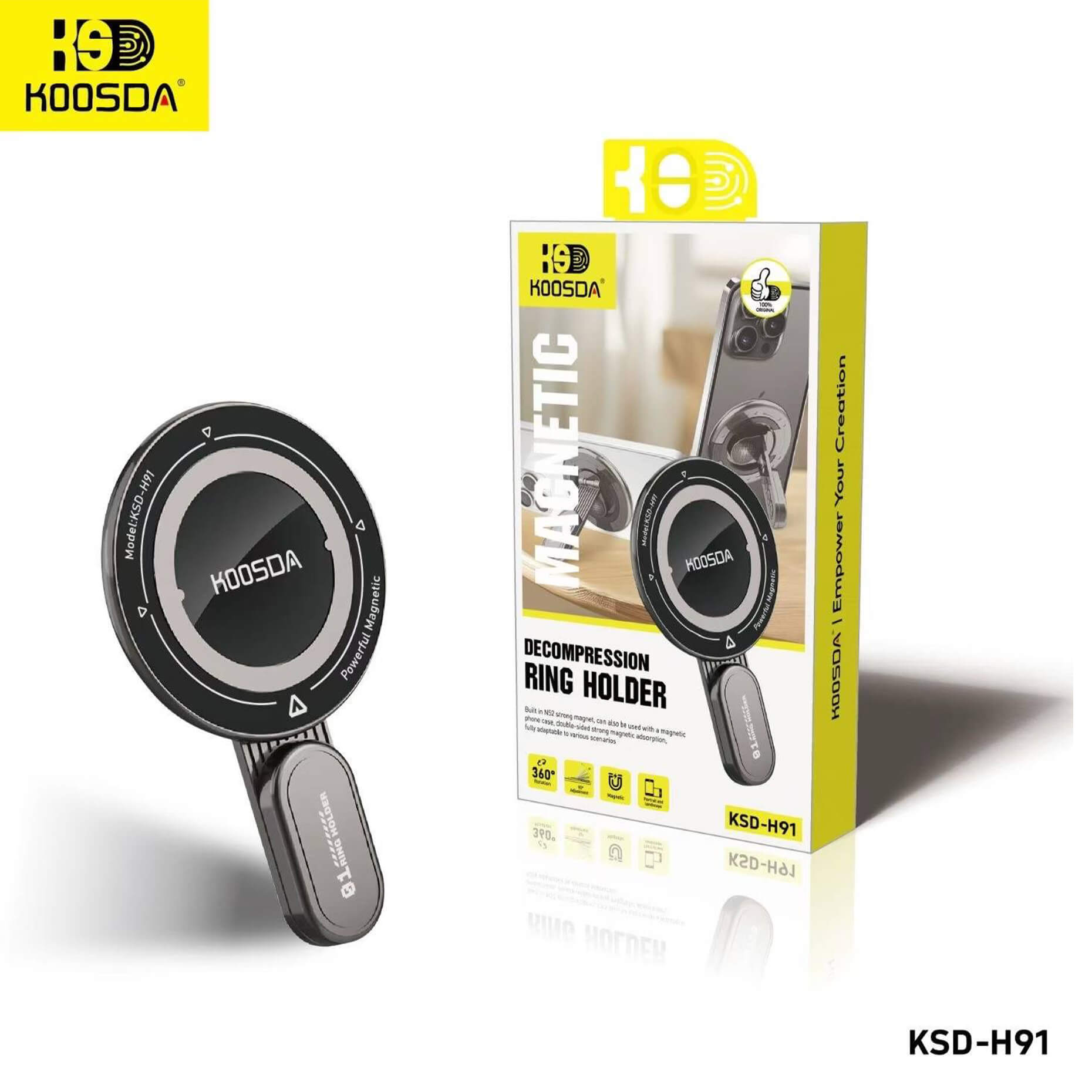 KSD-H91 Magnetic Desktop Phone Stand Metal Body