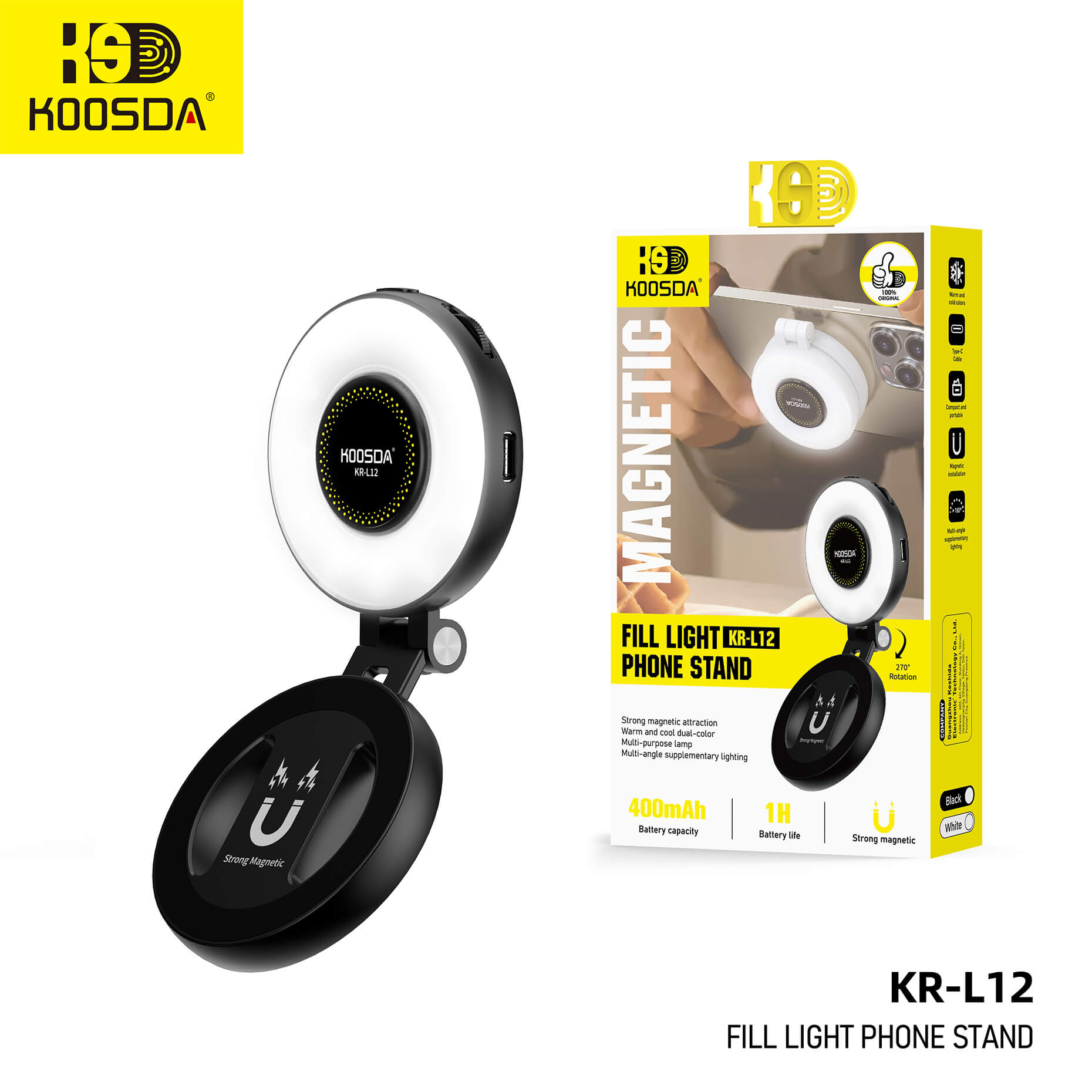 KR-L12 Selfie Light Magnetic