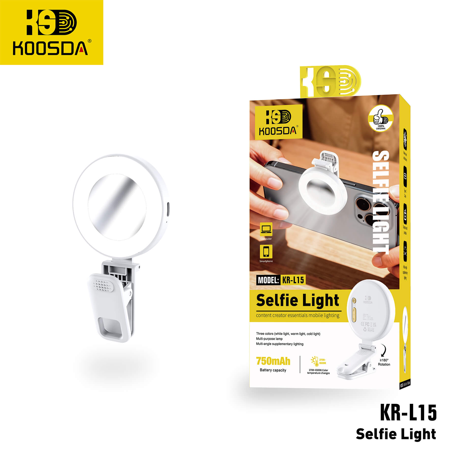 KR-L15 SELFIE LIGHT MIRROR