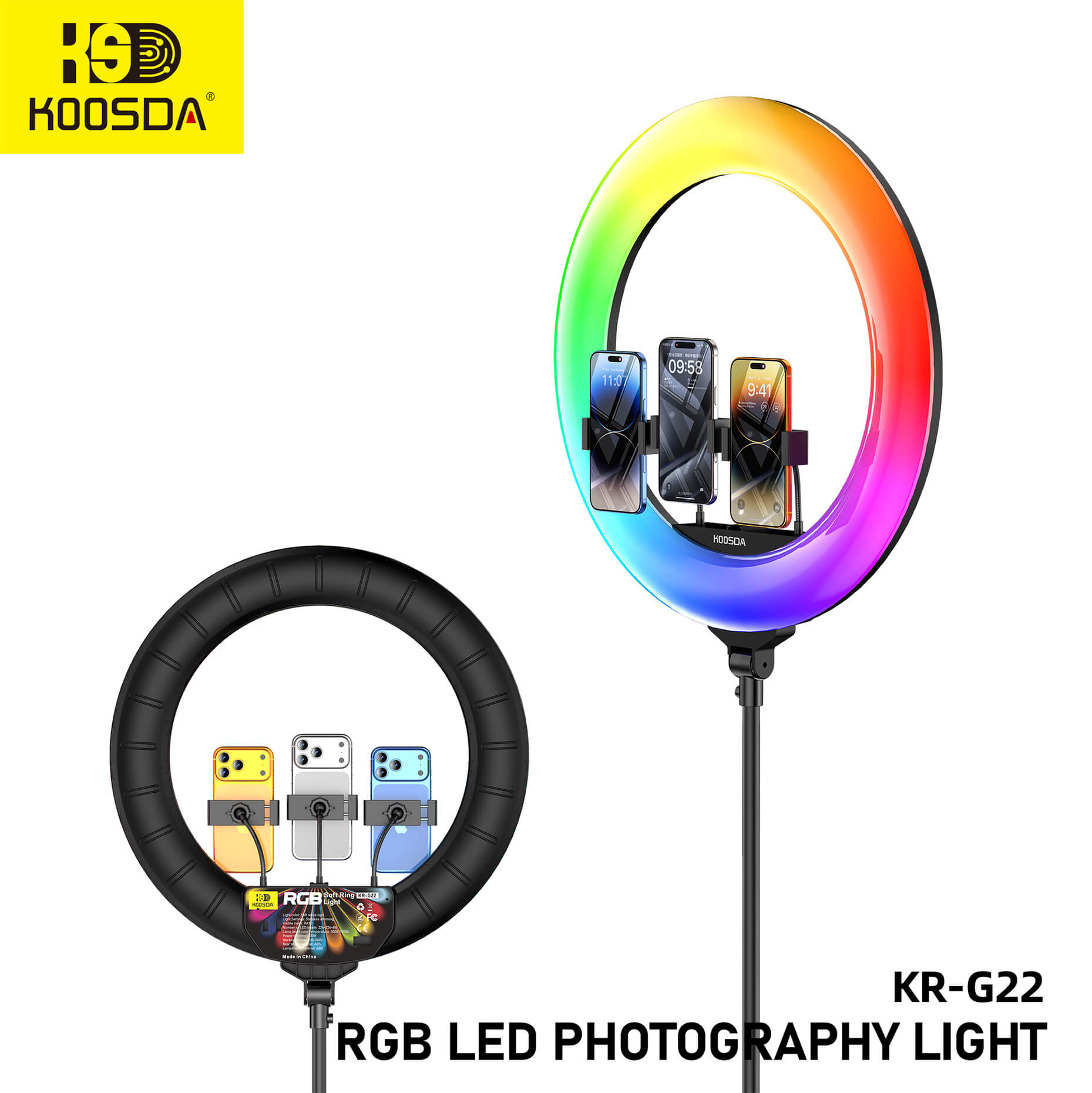 KR-G22 Soft Ring Light 22inch Rgb