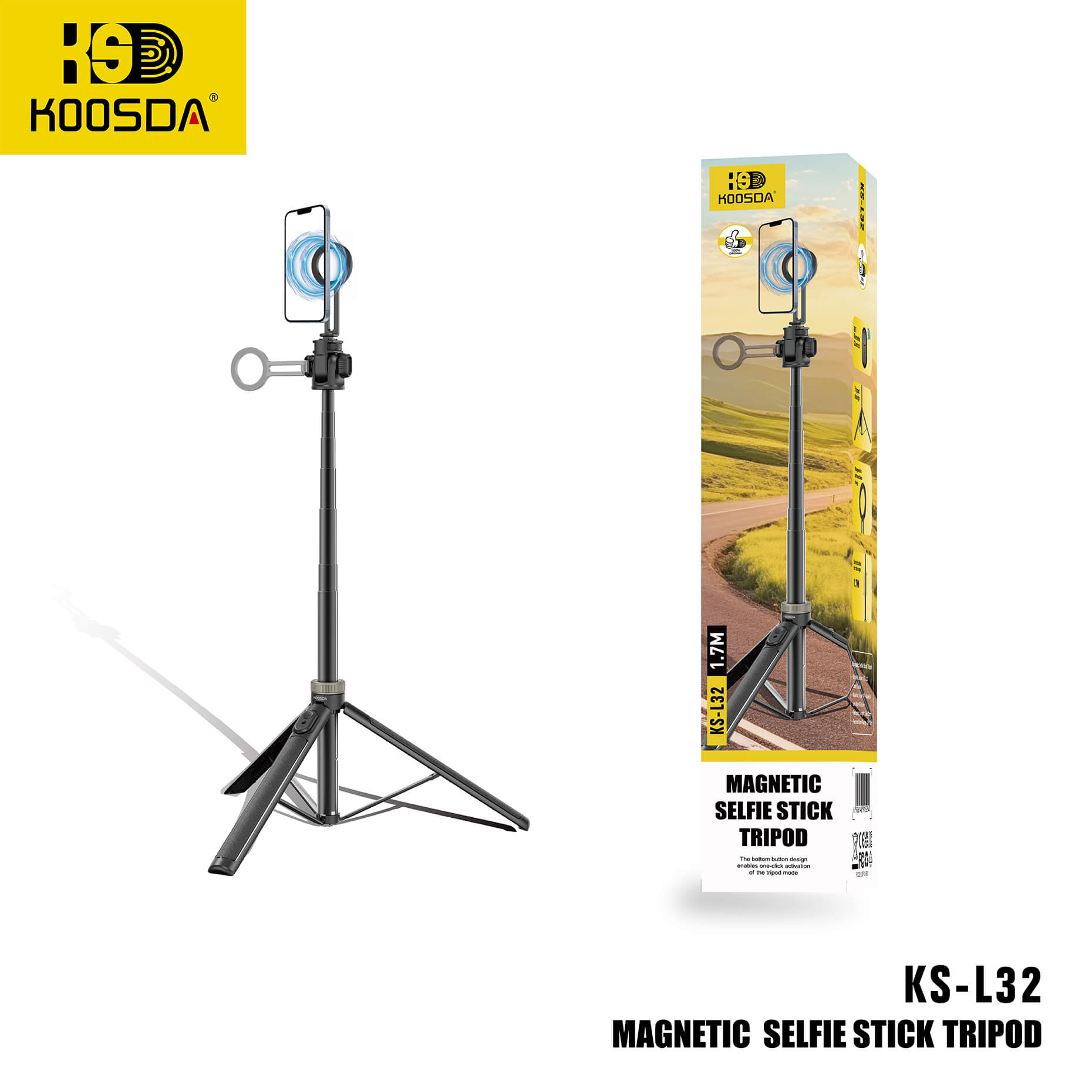 KS-L32 Selfie Stick Magnet 1.7m