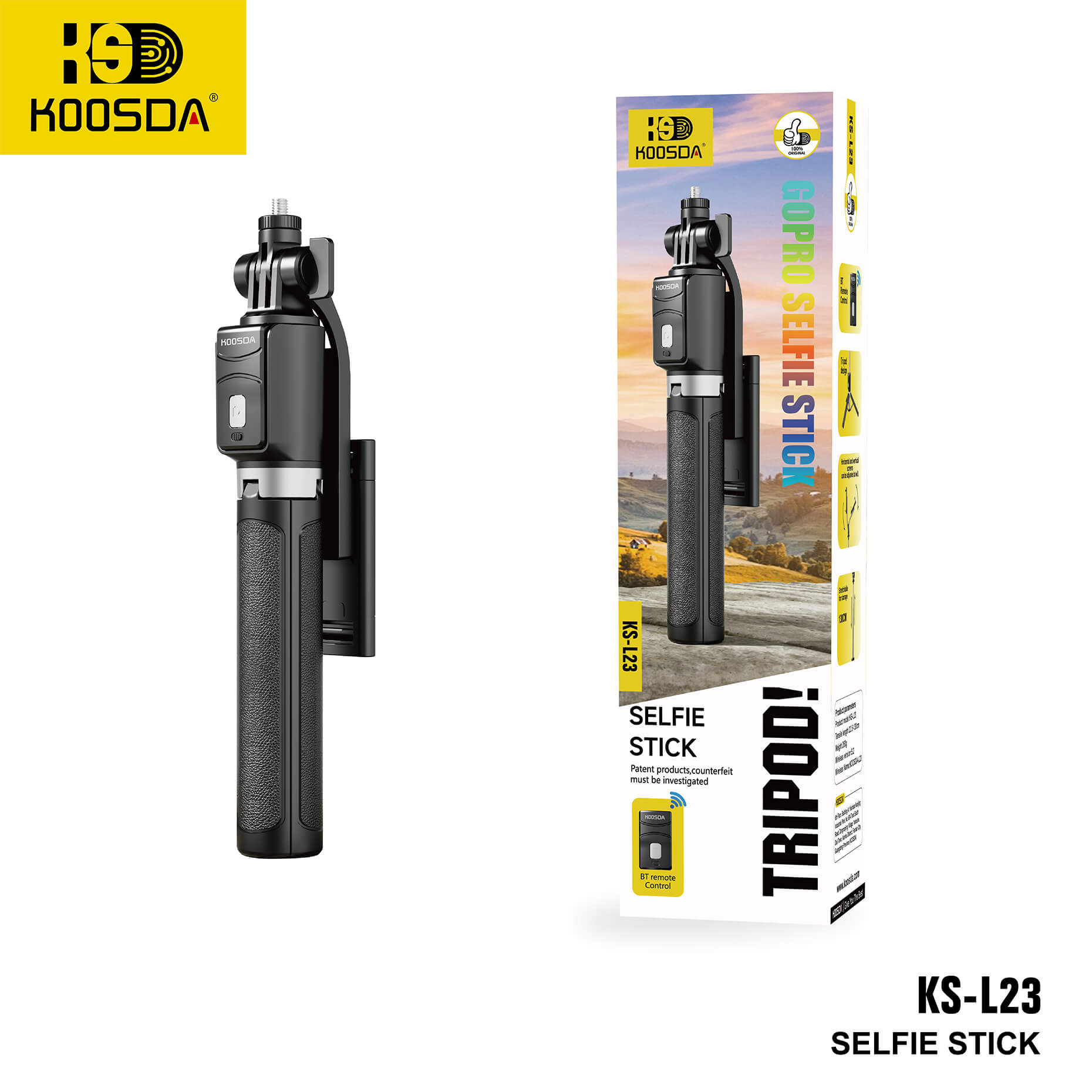 KS-L23  1.3M GROPRO SELFIE STICK 