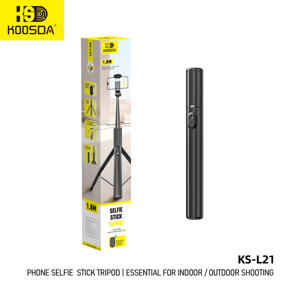 KS-L21 One Piece HiddenI Selfie Stick 1.8m